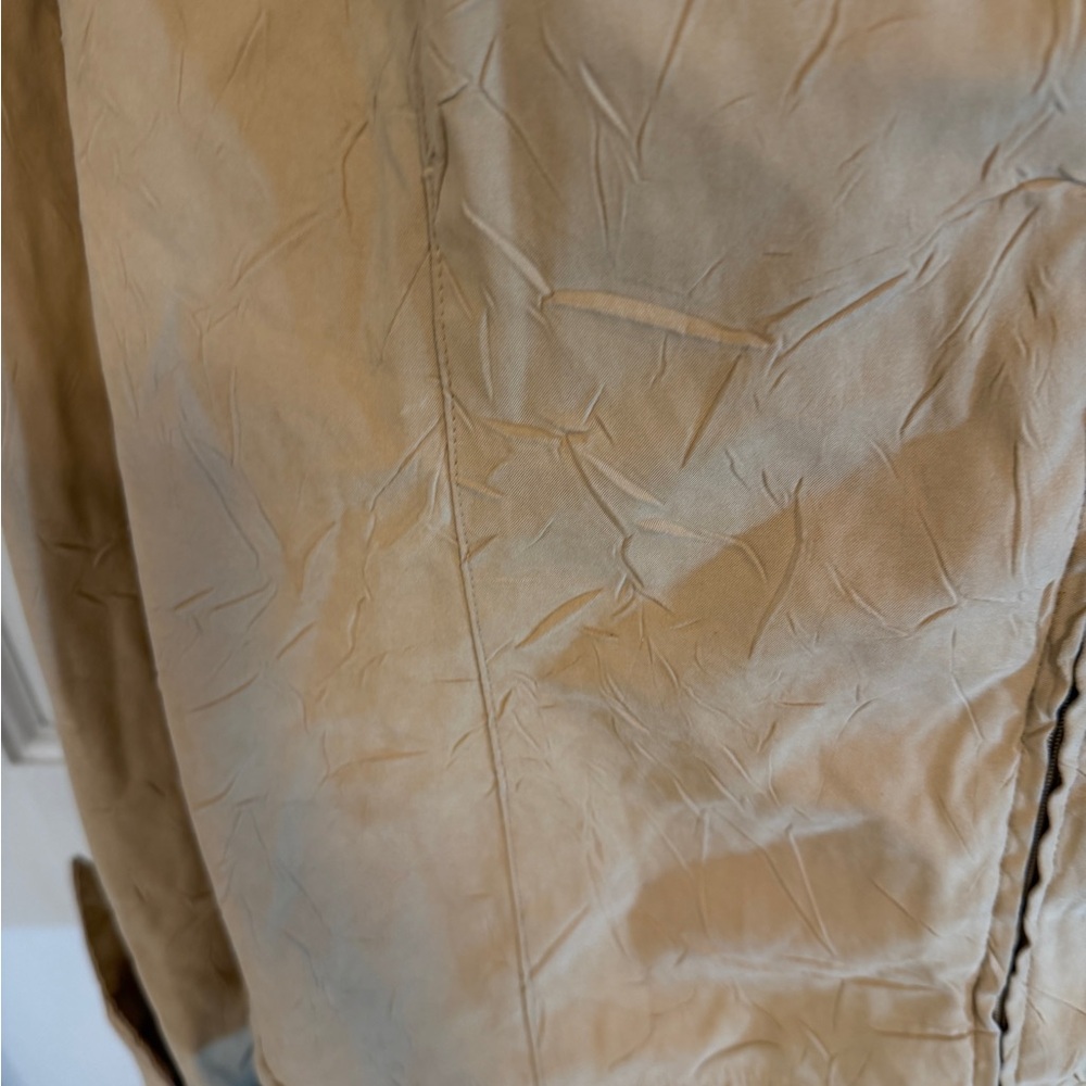 Coldwater Creek Plus Sz Tan Suede Like Zip Up Jacket ot Top - Picture 4 of 5